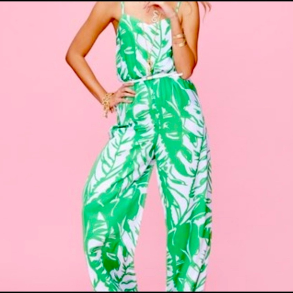 Lilly for Target palm print jumpsuit